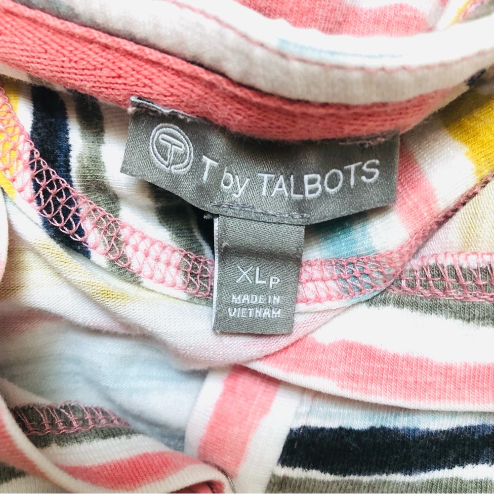 T by TALBOTS Striped Henley Sleeveless T Shirt Dress - Picture 9 of 11